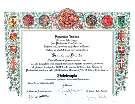 studio fisioterapico scanavino roberi torino - laurea dr. scanavino